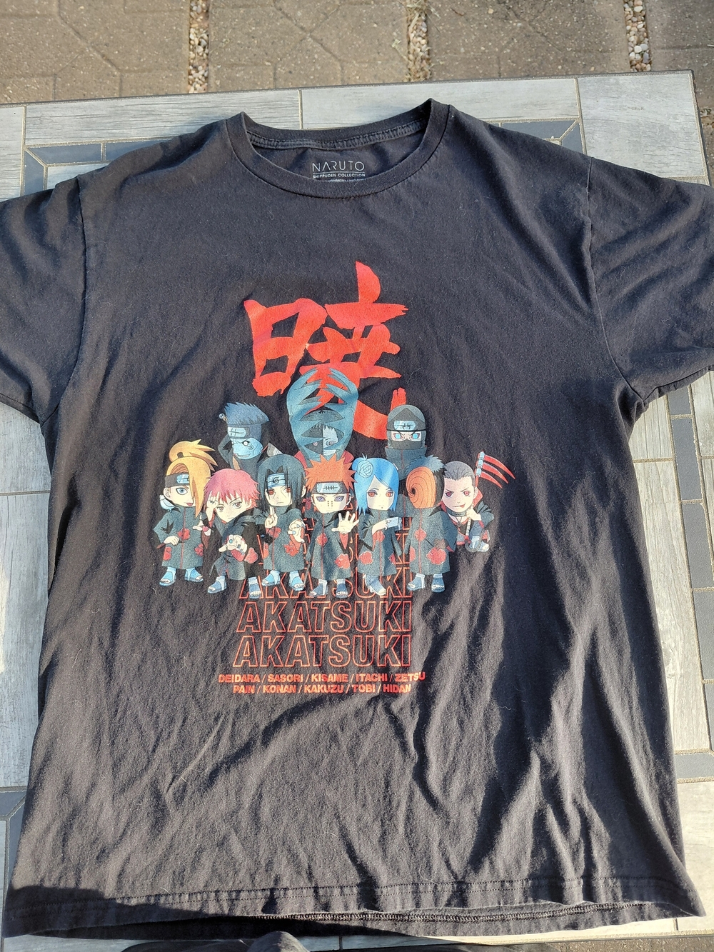 Kids Black Akatsuki Graphic Tee,  Size LARGE